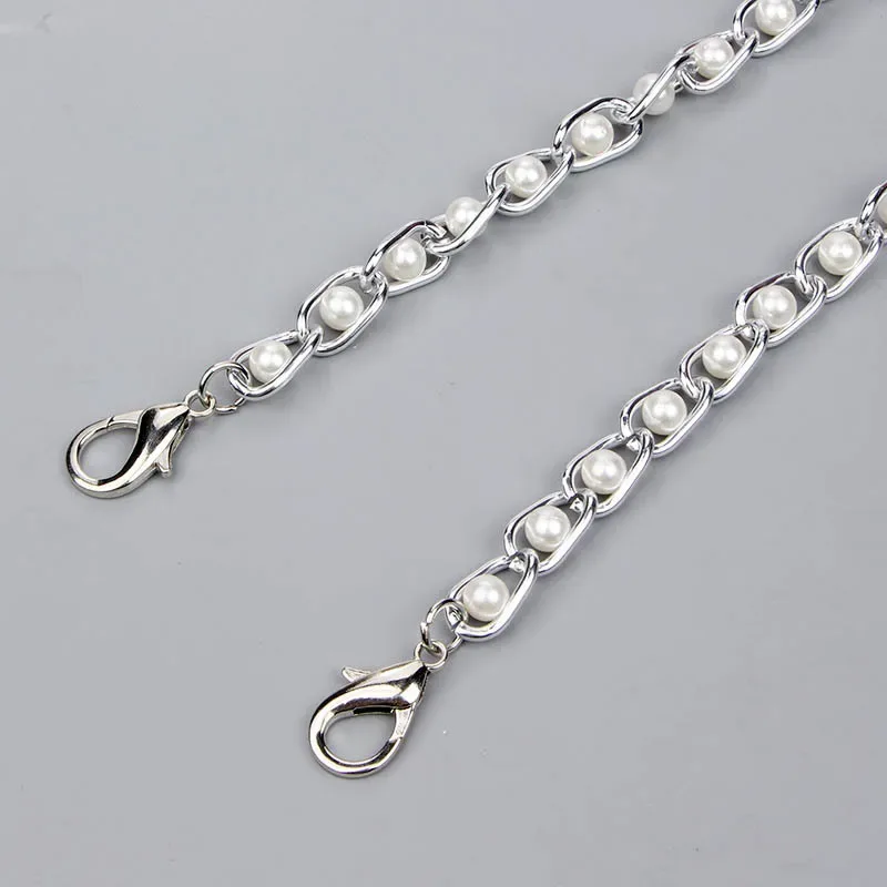 sacs à dos perlés 30/60/120cm, longue chaîne de perles, bracelets de perles, matériel or/argent, chaîne de sac pour accessoires de voyage, artisanat et