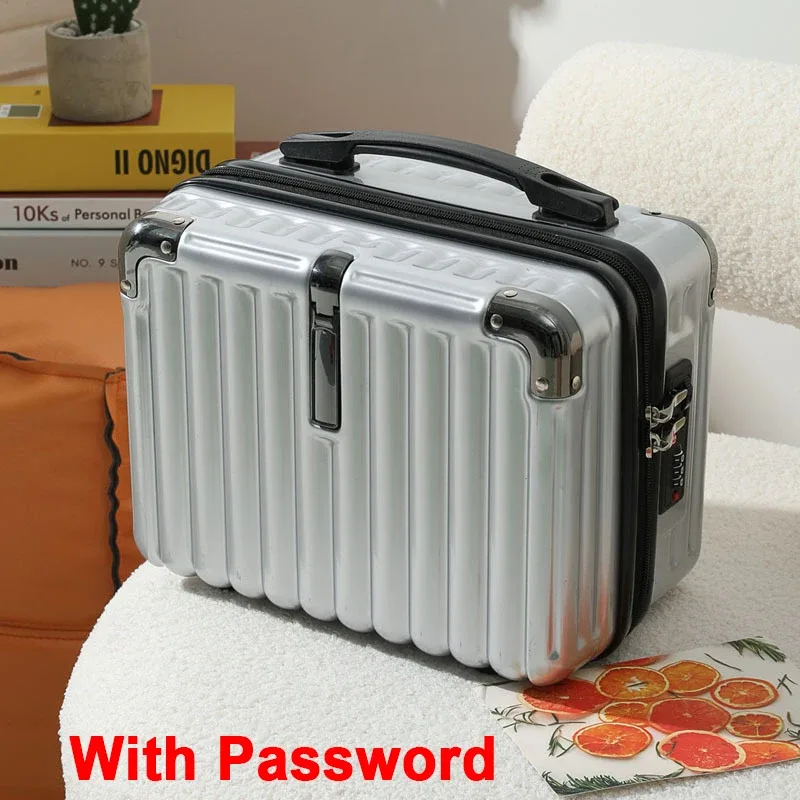 mini valise de voyage étanche avec fermeture éclair, boîtes de rangement portables, valise de maquillage, bagages pour enfants, 14 ", nouveau