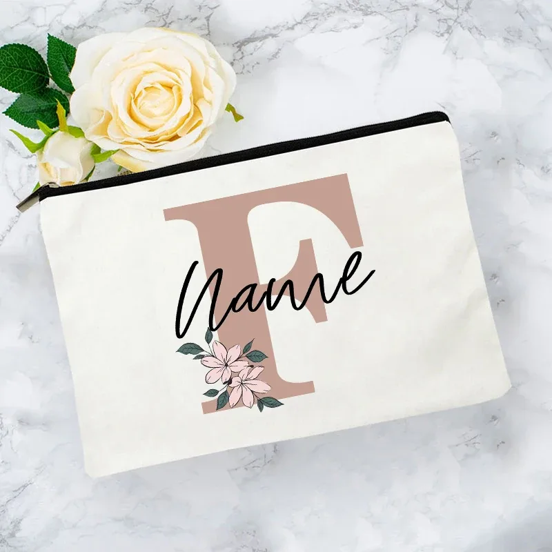 trousse de toilette personnalisée avec nom, impression de lettres, essentiels de voyage pour enfants, trousse à crayons pour l'école et le bureau, cadeau pour enseignant