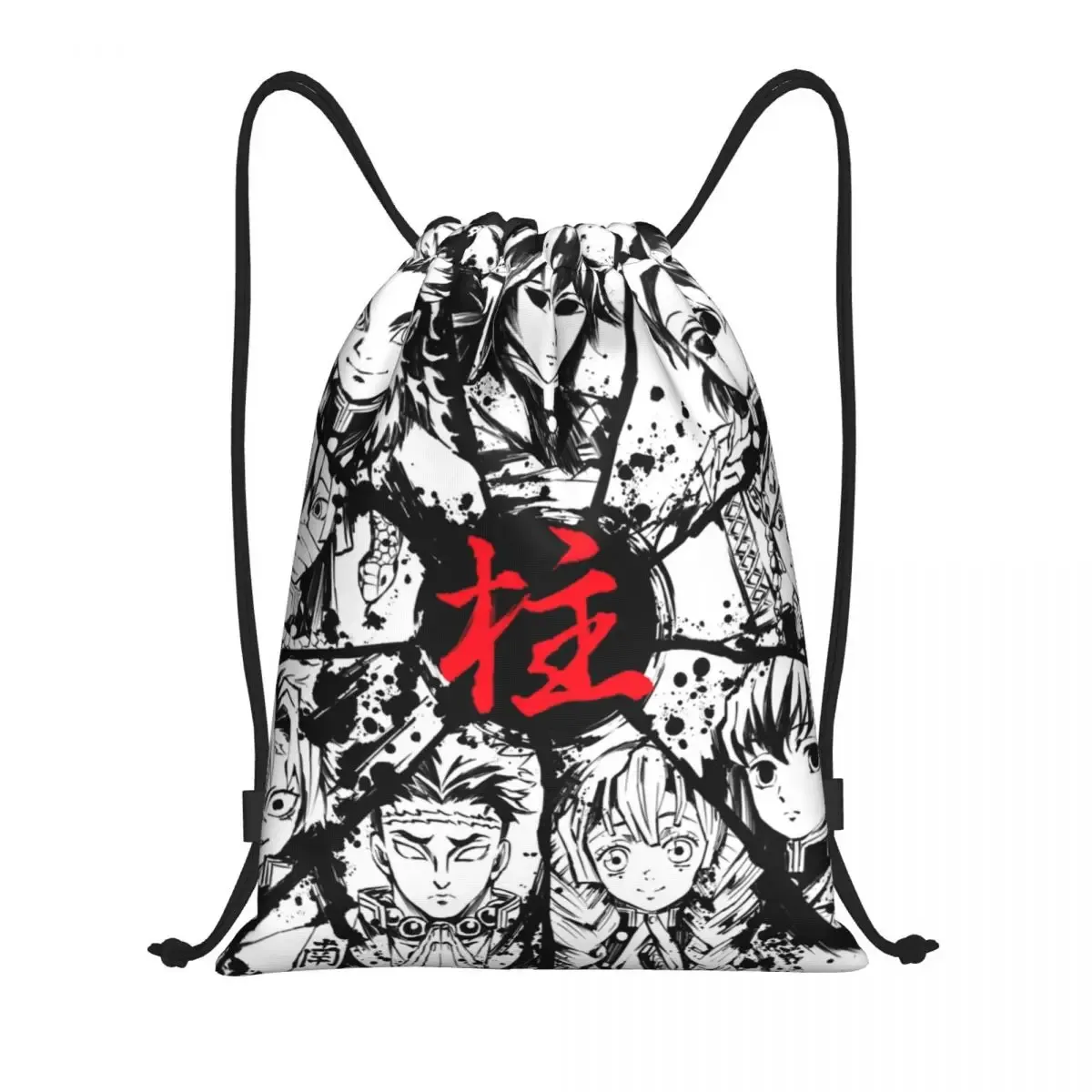 sac à dos personnalisé kimetsu no yaiba nezuko avec cordon de serrage, sac de sport pour femmes, sac d'entraînement demon slayer anime manga