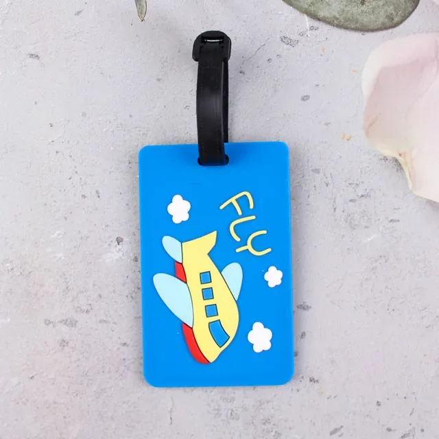 étiquette de bagage en pvc mignon, porte-étiquette d'adresse de valise, sangle de bagage de voyage, étiquettes nominatives de bagage, accessoires de voyage