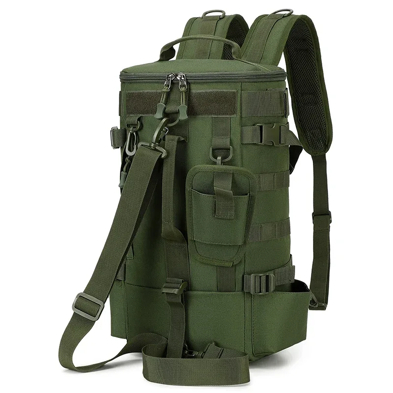 Sac à dos tactique multifonctionnel vert militaire pour hommes, sac étanche de grande capacité pour voyage en plein air, alpinisme, équipement de camping et de randonnée