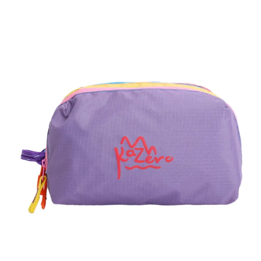 adorable trousse de maquillage multifonctionnelle dopamine, porte-monnaie, trousse de toilette en nylon à fermeture éclair, sac de voyage multi-poches imperméable