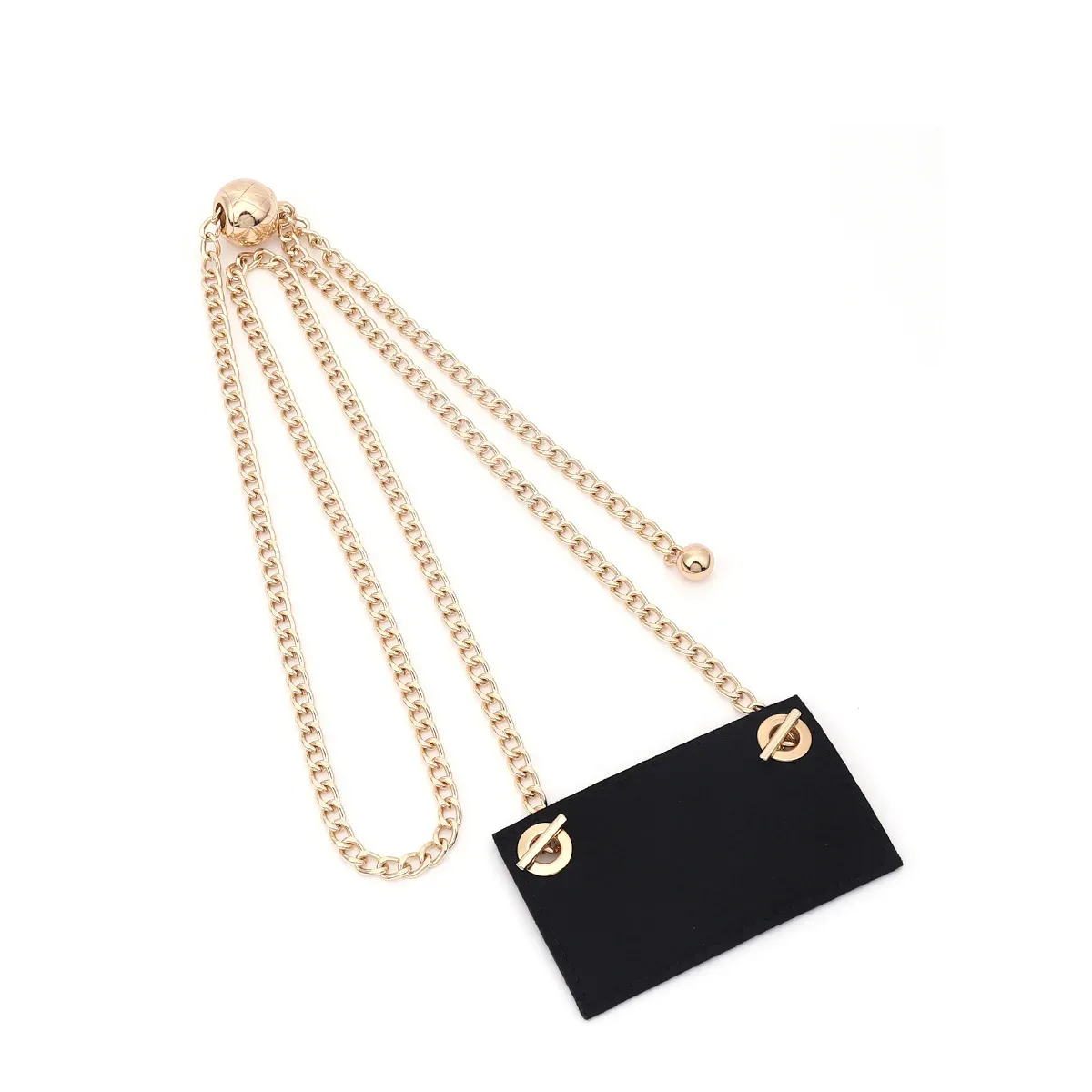 bandoulière en cuir chaîne en métal pour petit sac de carte cf sac à bandoulière accessoires remplacement portefeuille intérieur