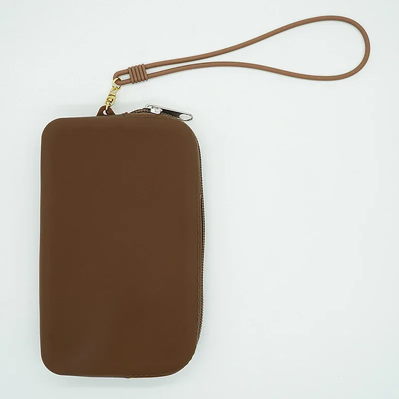 sac de rangement cosmétique carré en silicone, étui étanche, porte-pinceau de maquillage de voyage, sac de rangement numérique portable, 1 pièce