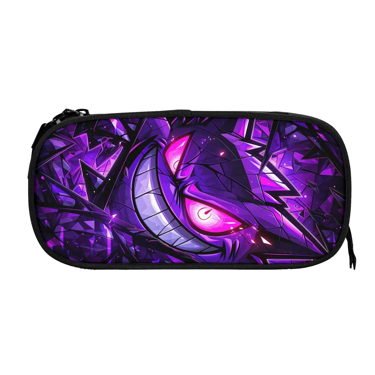 sacs personnalisés pokemon rouge et noir charizard de grande capacité pour enfants, trousse à crayons d'école pour garçons et filles