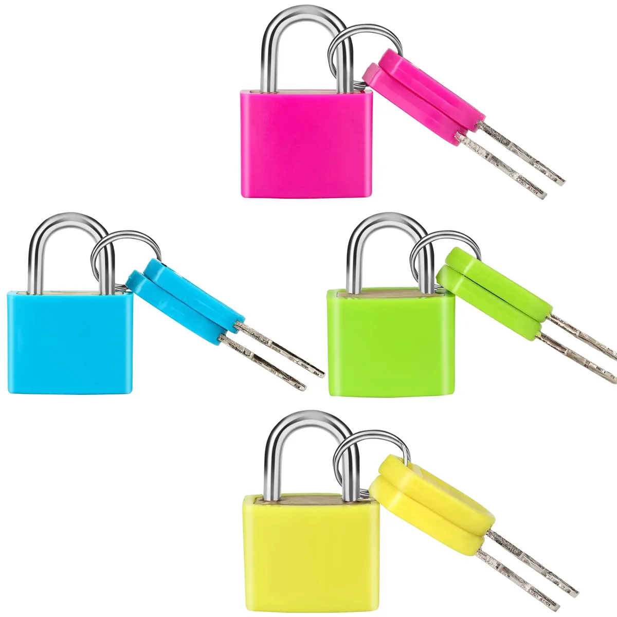 4 serrures de valise avec clés en cuivre pour protéger vos effets personnels, ensemble de 4 mini cadenas pour valises et sacs à dos