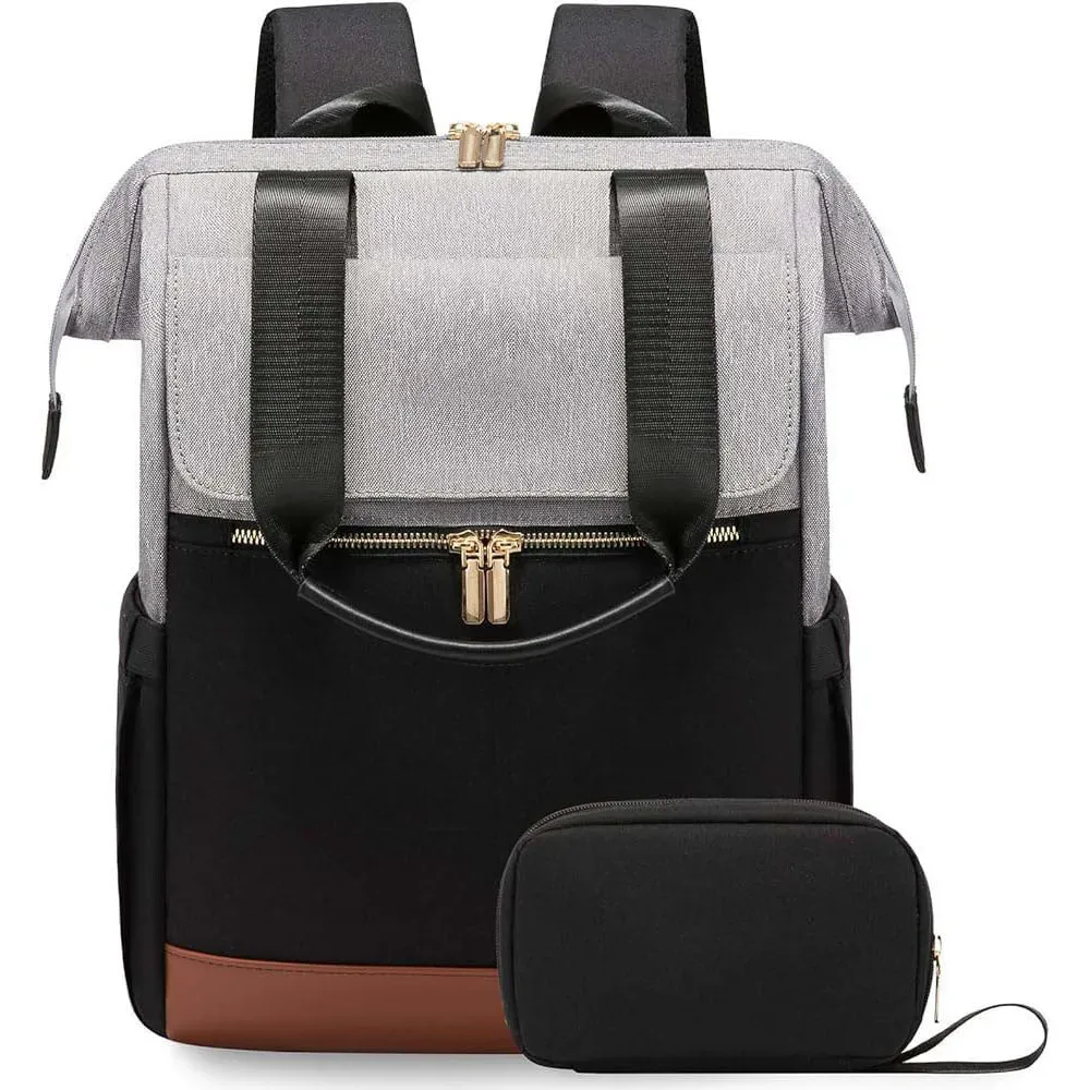 sac à dos pour ordinateur portable de 15,6 pouces pour femmes avec port usb, sacs à bandoulière tendance, sac à main, sac à dos de voyage imperméable avec sac organisateur
