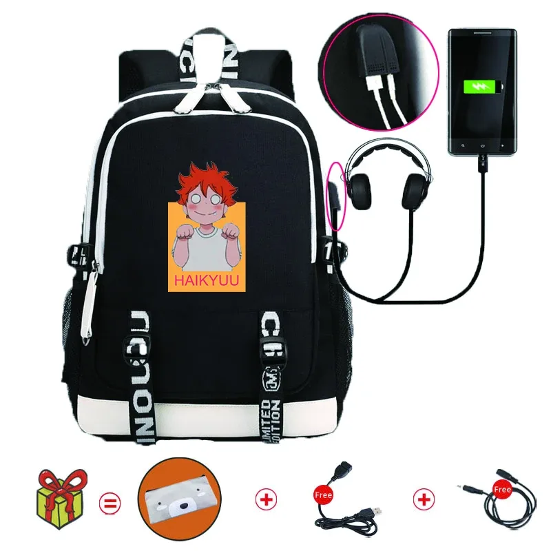 sac à dos anime volleyball junior pour adultes, cartable manga, sac pour ordinateur portable étanche, grande capacité pour voyager, 03 bookbags