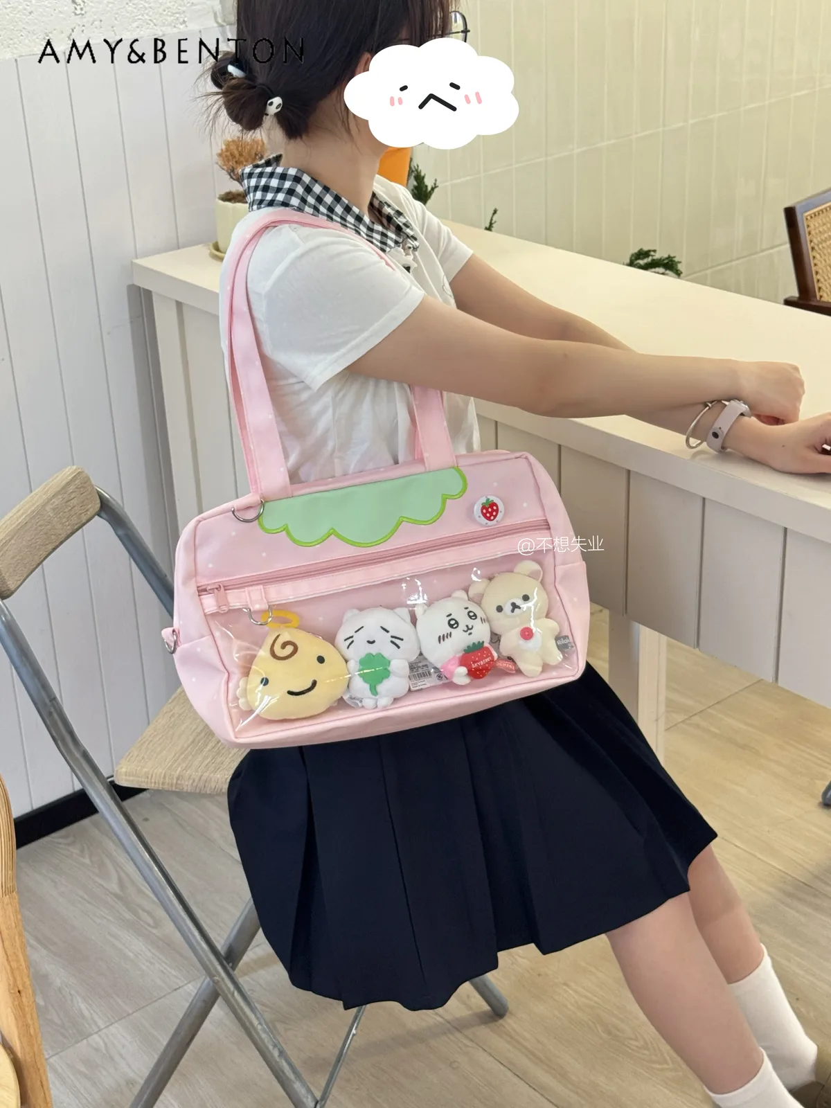 uniforme de fraise original itabag japonais mignon style preppy kawaii jk sac à bandoulière quotidien banlieue sacs à bandoulière pour les femmes