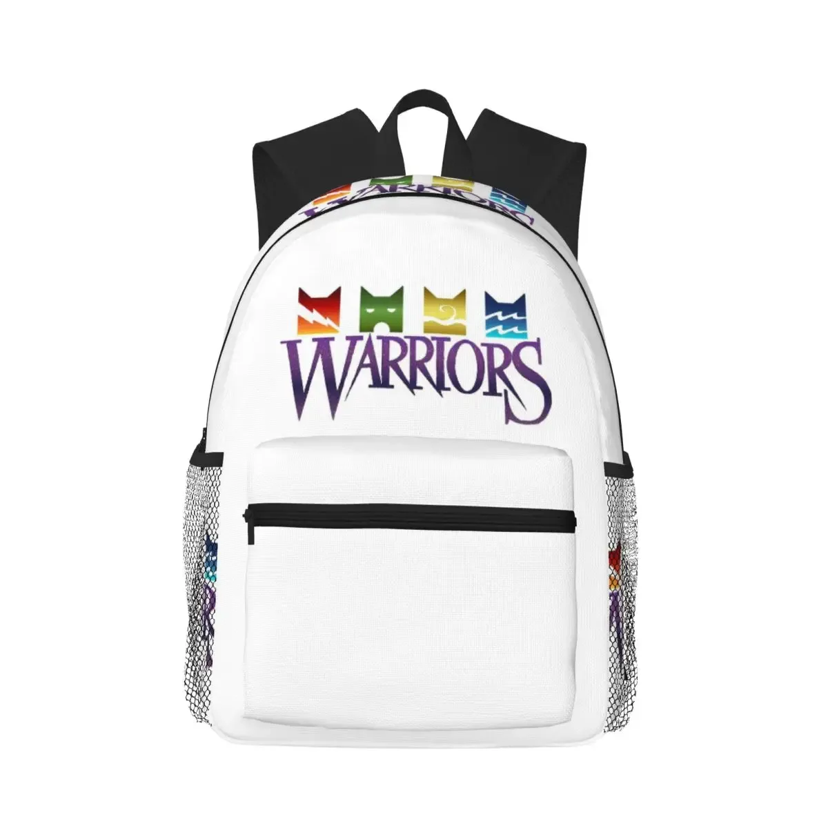 four warriors warrior cats sac à dos pour étudiants, sac d'école, sac à dos de randonnée, sac de voyage pour garçons et filles, sac à bandoulière