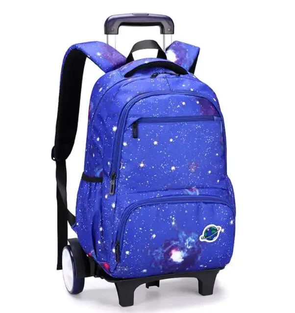 cartable à roulettes école sac à dos à roulettes pour garçons enfants sacs de chariot d'école bagages de voyage école sac à dos roulant sacs