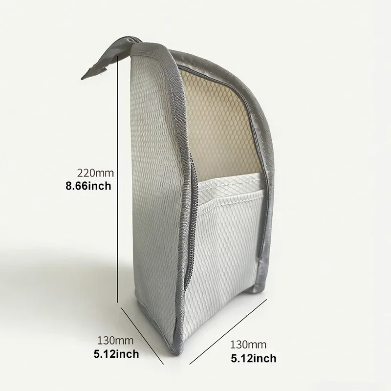 trousse de toilette en maille portable, sac de rangement de voyage, organisateur de toilette autoportant, pochette étanche pour brosse à dents, idéal pour salle de bain, salle de sport, hôtel