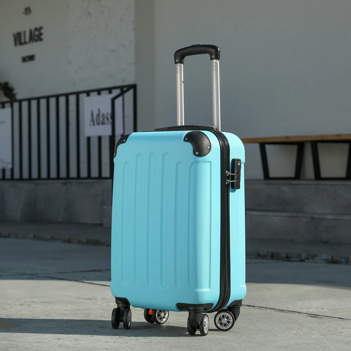 dropshopping 20 pouces pc bagages abs sac à bagages voyage boîtier de chariot 20 pouces unisexe luxe valise à roulettes
