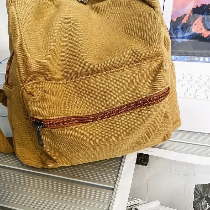 petit sac à dos vintage en toile, simple, unisexe, pour femmes et hommes, pour adolescentes, jeunes dames, couleur unie, mini, nouvelle collection 2022