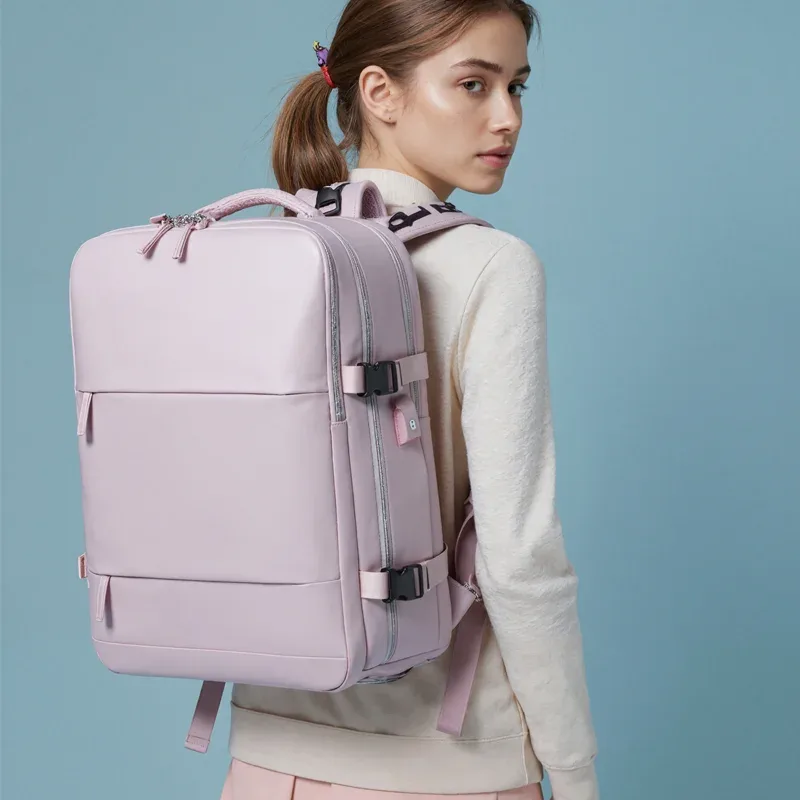 sac à dos pour ordinateur portable avec chargement usb, sac à dos pour femme en nylon de haute qualité, sac à dos d'affaires pour femme, sac à dos de voyage en plein air pour femme