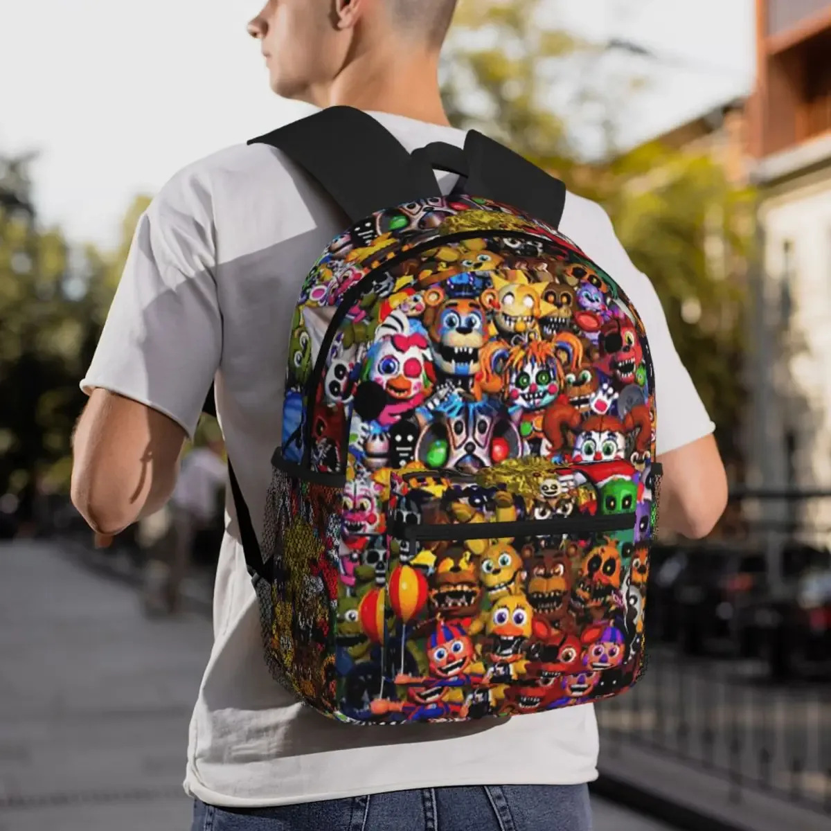 kaawaii fnaf at freddy's sac à dos d'écolier, sac d'école, sac à dos de randonnée, sac à dos de voyage pour garçons et filles, sac à bandoulière