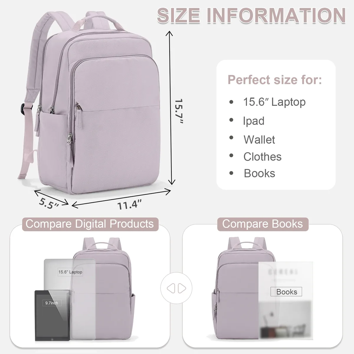 sacs à dos pour femmes polyvalent collège sac à dos décontracté étudiant cartable étanche grande capacité voyage sac à dos pochette d'ordinateur