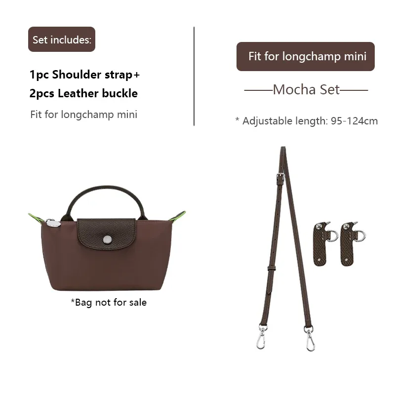 sangle de sac à bandoulière de remplacement en cuir, sangle d'épaule de sac adaptée pour longchamp mini, sangle de sac réglable en longueur, accessoires de sac