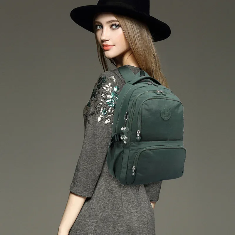 sac à dos en nylon imperméable de grande capacité pour hommes et femmes, sac d'école, sac de voyage, vert, bleu, rouge, rose, noir, garçon, fille, a4, m2302