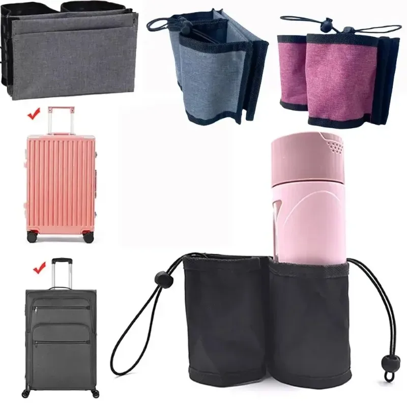 ensemble de tasses à bagages, ensemble de tasses à boissons portables de voyage, mallette de rangement multifonctionnelle, mains libres, thé au lait, café