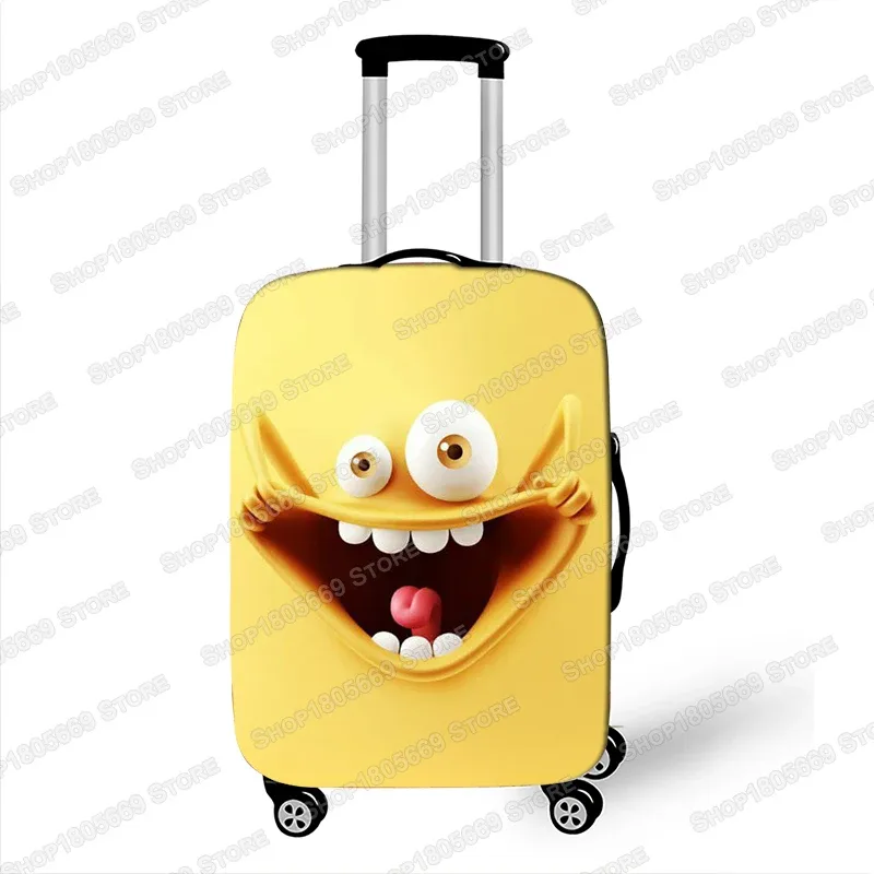 housse de valise imprimée expression drôle pour dames, housse de protection élastique pour bagages, housse anti-poussière