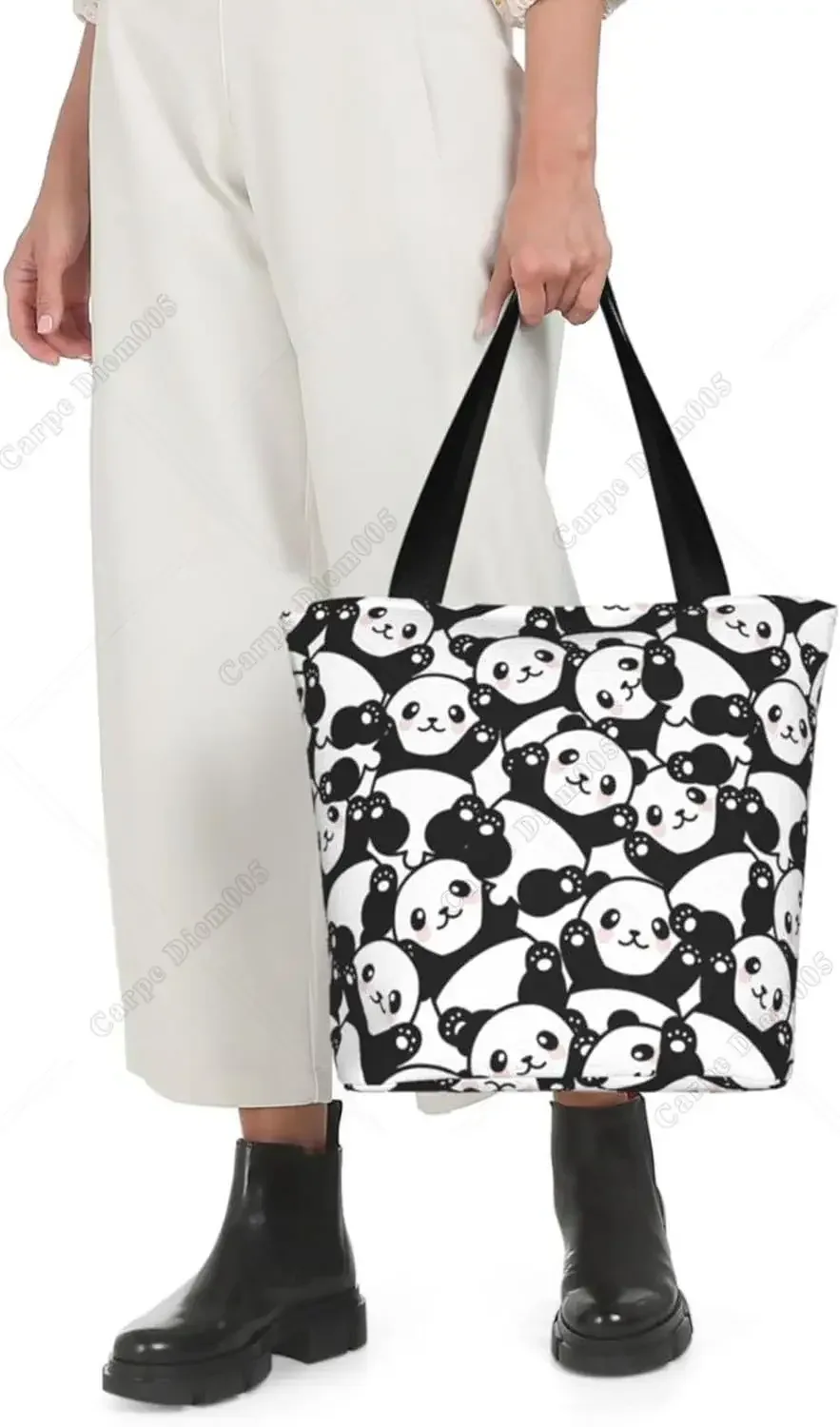 krasnocute-grand sac fourre-tout de dessin animé pour femme, sac à main réutilisable décontracté, grand sac initié, shopping, épicerie, travail, mode