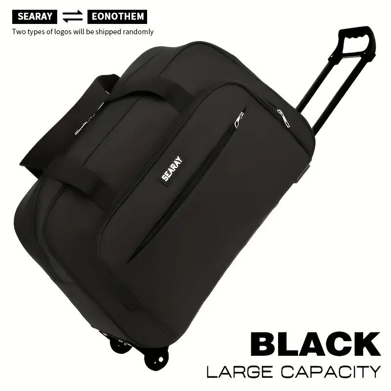 sac de voyage avec poignée et roulettes, bagage pliable de grande capacité, adapté aux voyages, aux vacances et aux trajets quotidiens.