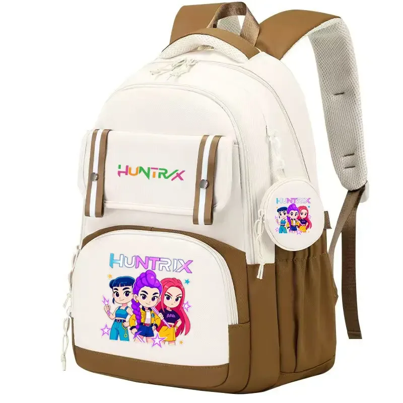 mochila kpop demon hunters – sac à dos imprimé léger, cartable pour fille, sac de voyage décontracté pour les déplacements