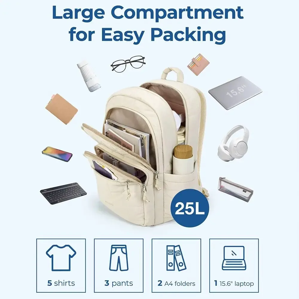 sac à dos de voyage créatif, tendance, matelassé à carreaux, pour étudiants, durable, couleur unie, sac à bandoulière à motif de dessin animé, pour usage universitaire