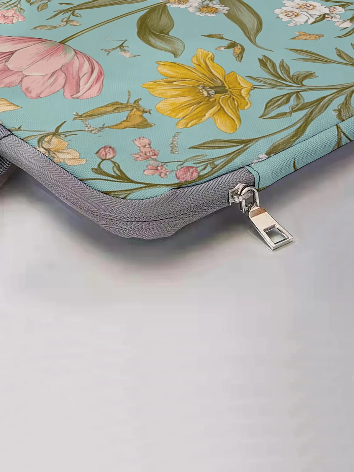 Un ensemble, deux styles, housse pour ordinateur portable à motif floral, sacoche, adaptée aux ordinateurs portables de 14 pouces