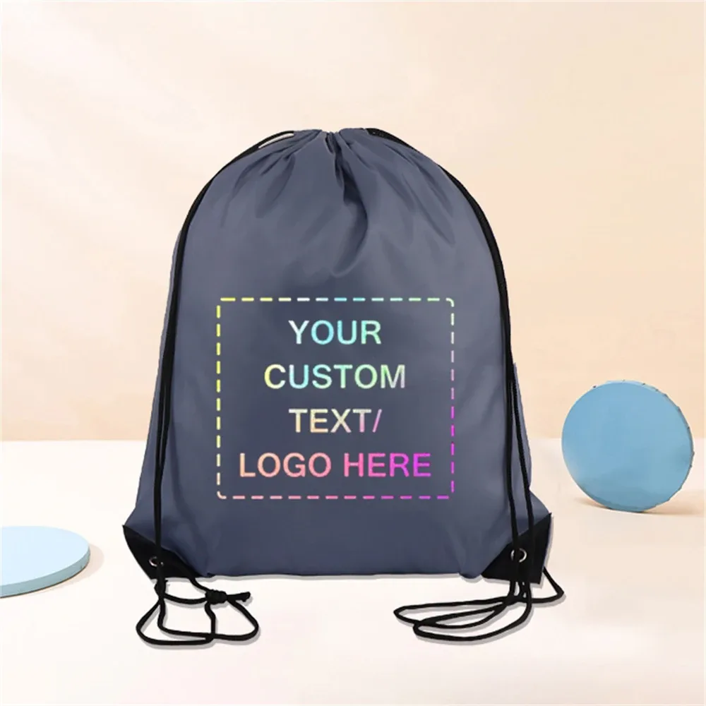 sacs à dos personnalisés à cordon de serrage, sacs de rangement pour sac à dos de sport, pour l'école, la gymnastique, le voyage, logo/texte/photo personnalisé