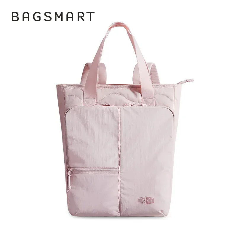 bagsmart – sac à dos d'école pour ordinateur portable 15.6 pouces, sac à main étanche pour femmes, fourre-tout d'université de grande capacité