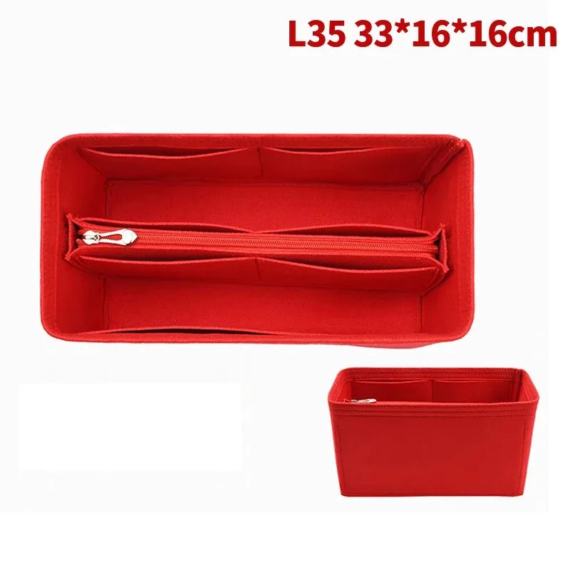 sac à main en feutre pour insertion de gril, sacoche pour cosmétiques portables, accessoire de voyage, 25, 30, 35