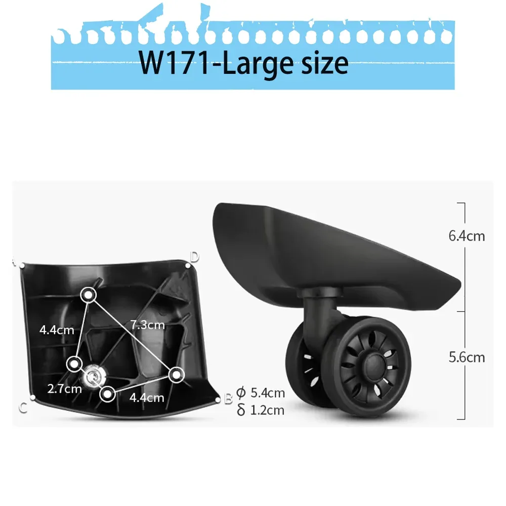roues de remplacement pour bagages samsonite, pivotantes à 360 degrés, silencieuses, robustes, universelles, durables, pour valises et sacs, à remplacement rapide