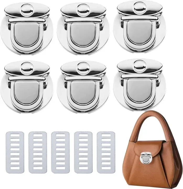 20 pièces fermoirs à pression métalliques pour sacs à main, portefeuilles et sacs fourre-tout, pour artisanat diy