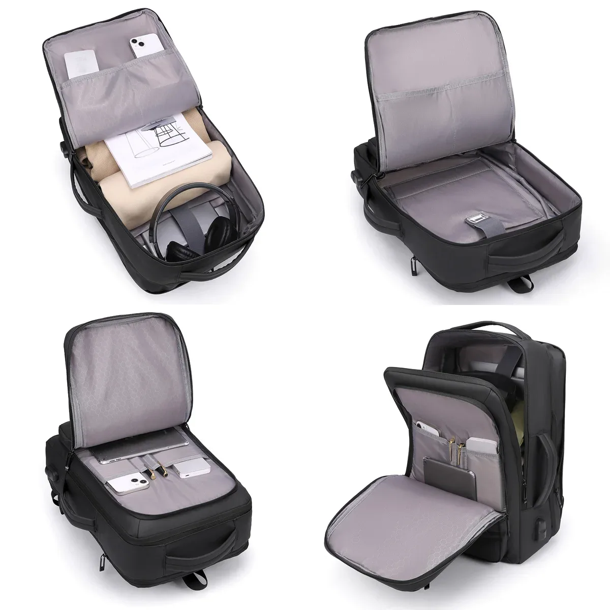 nouveau sac à dos de voyage extensible de grande capacité pour hommes et femmes, sac à dos de transport simple, sac d'ordinateur, sac à dos d'affaires
