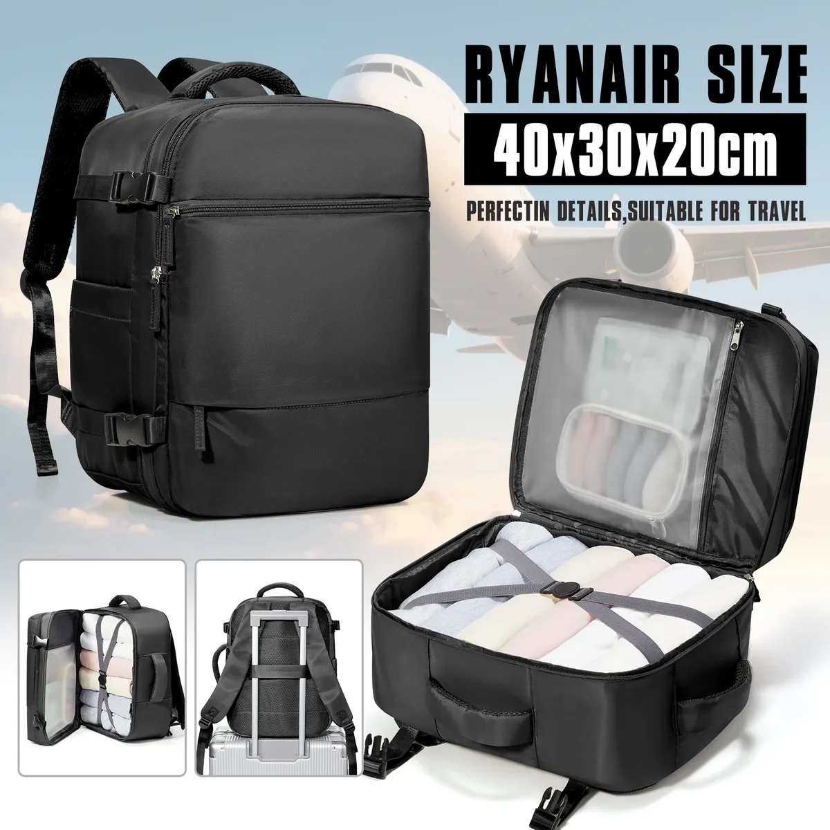 sac à dos ryanair, bagage à main, valise, sac à dos de cabine 40x30x20, sac à dos de travail pour homme, sac à dos pour ordinateur portable, sac à dos élégant pour femme