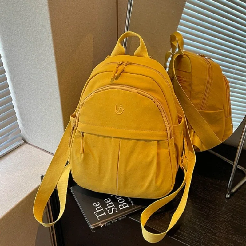 Nouveau mini sac à dos en nylon léger et respirant pour femme, idéal pour les trajets quotidiens, sac à dos décontracté grande capacité pour étudiante