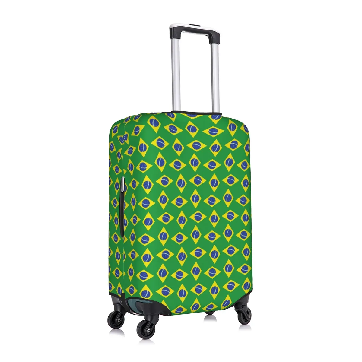 housse de valise avec drapeau du brésil, housse de protection lavable pour bagages de 18 à 32 pouces