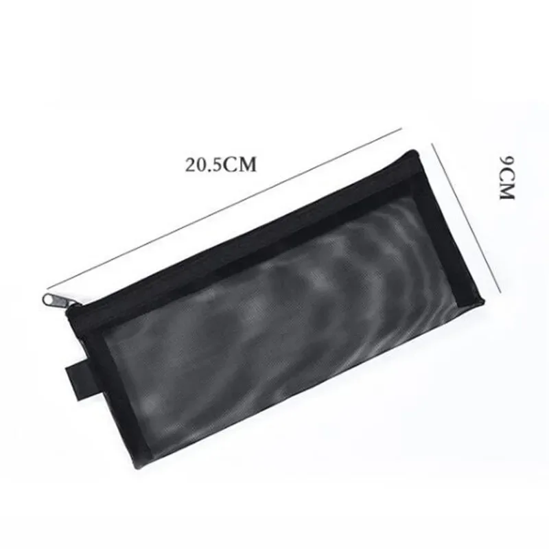 sacs de toilette décontractés à fermeture éclair, trousse de maquillage noire en maille transparente, pochette de rangement pour organisateur, sac à cosmétiques de voyage pour femmes