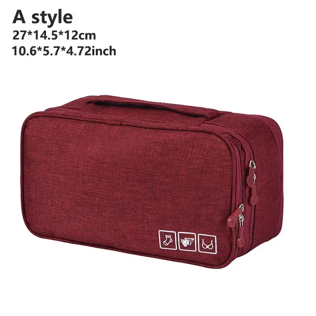 sac de rangement portable multi-couches pour lingerie de voyage pour femmes, organiseur de sous-vêtements, pochette étanche compartimentée pour chaussettes et soutiens-gorge, étui de voyage
