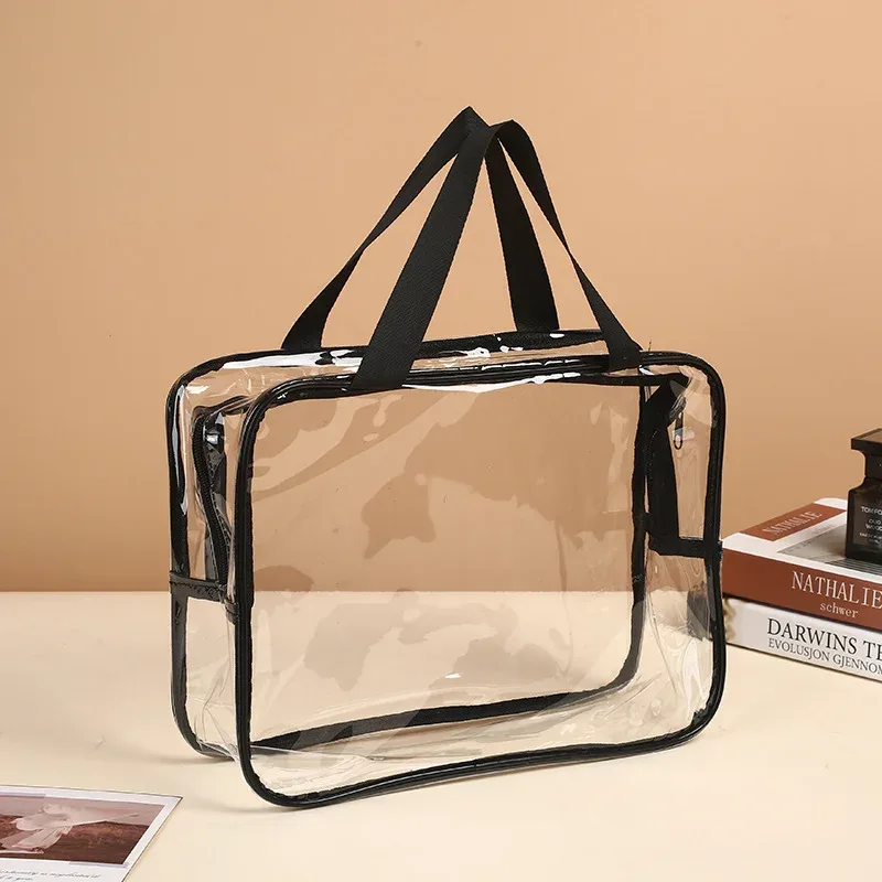 sacs de rangement transparents en pvc personnalisés avec logo imprimé, grands sacs de rangement pour jouets, sacs réutilisables transparents, sacs de voyage imperméables