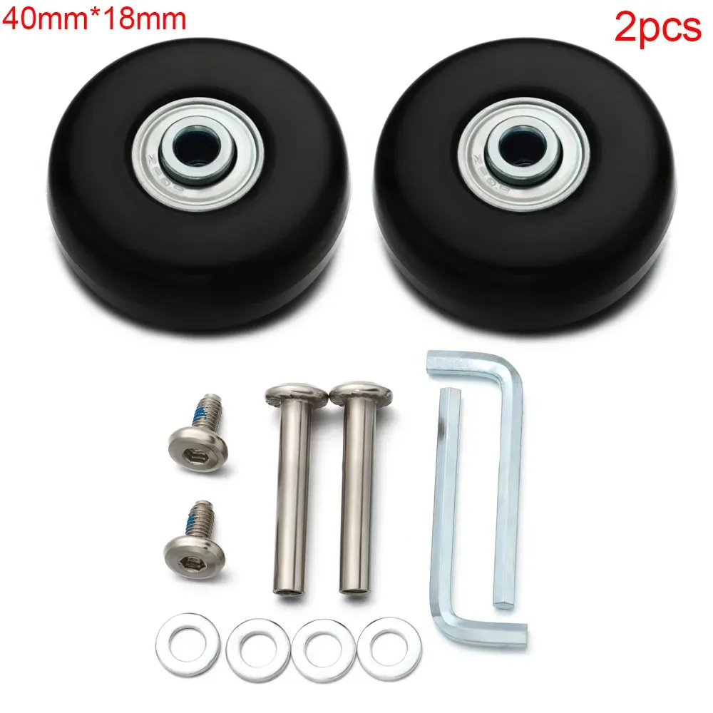 roues de remplacement avec vis pour bagages de voyage, valise, essieux, roulette silays euse 49mm-56mm, outil de réparation diy, 1/2 pièces