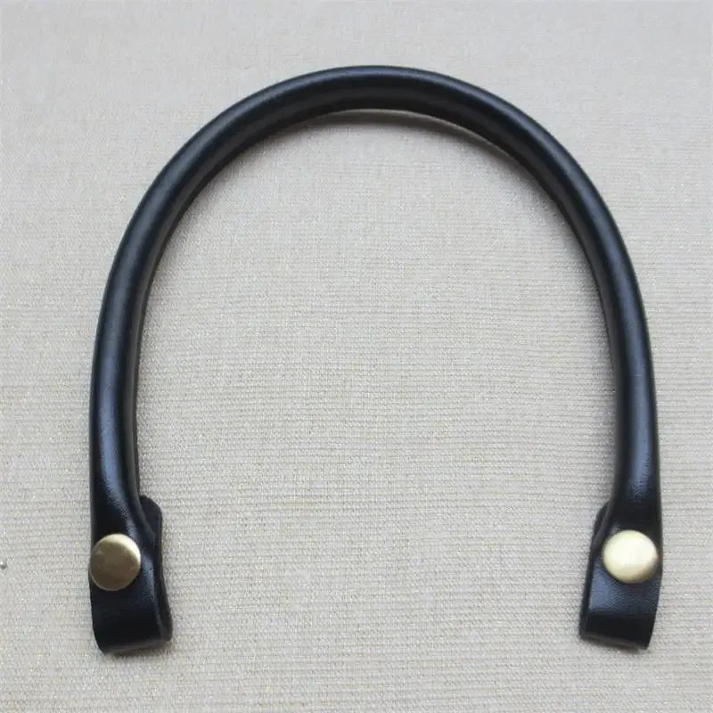 sangles de sac en cuir pu, 1/2 pièces, poignées faites à la main, noir et marron, sangle de remplacement pour sac à bandoulière, poignée de sac à main, 40cm