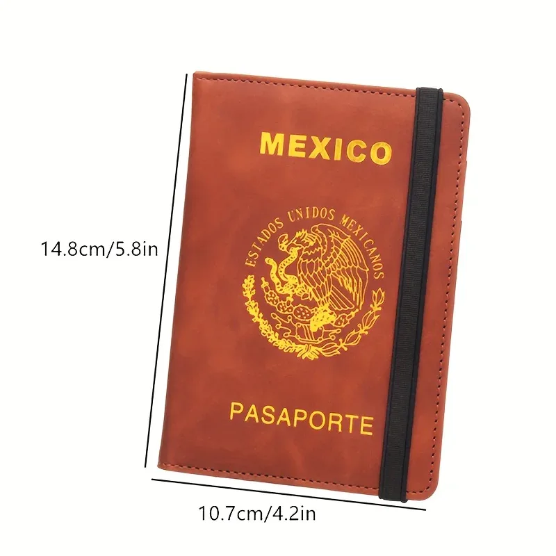 porte-passeport pour voyage, femme/homme, portefeuille de passeport avec blocage rfid, emplacements pour cartes, housse de passeport rfid mexique