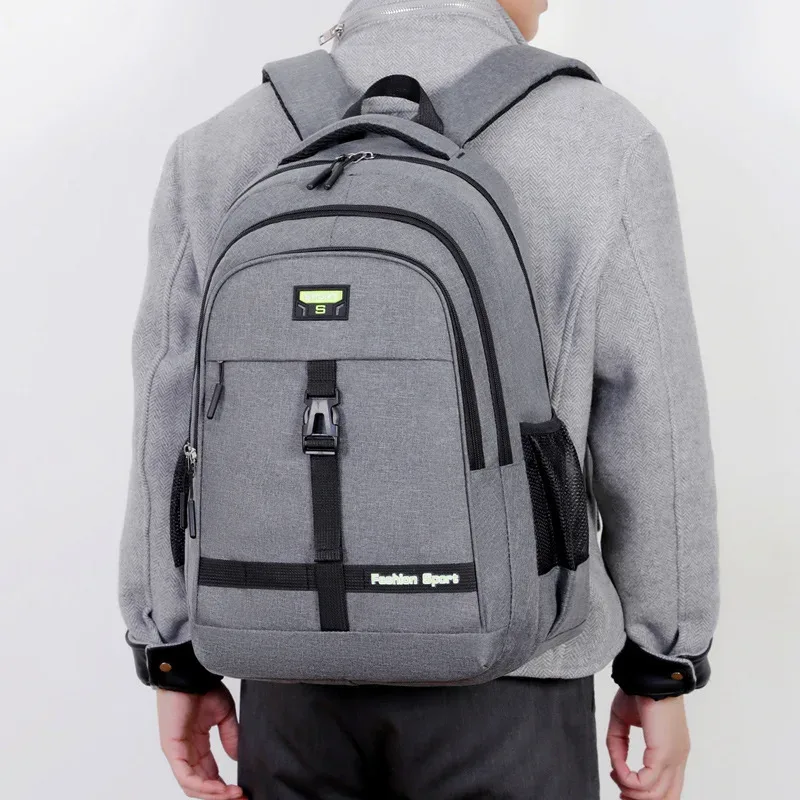 sac à dos décontracté pour étudiants, grande capacité, nouveau modèle pour ordinateur portable d'affaires du collège et du secondaire, sac à dos de couleur unie