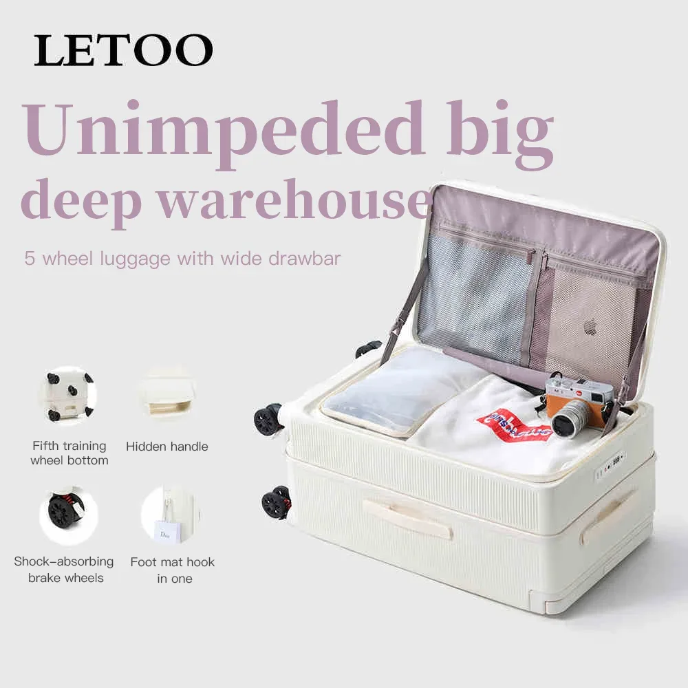 205. bagage à ouverture frontale. valise roulante anti-chute de 26 pouces, bagage à main de 20 pouces, valise combinée, voyage de 24 pouces b