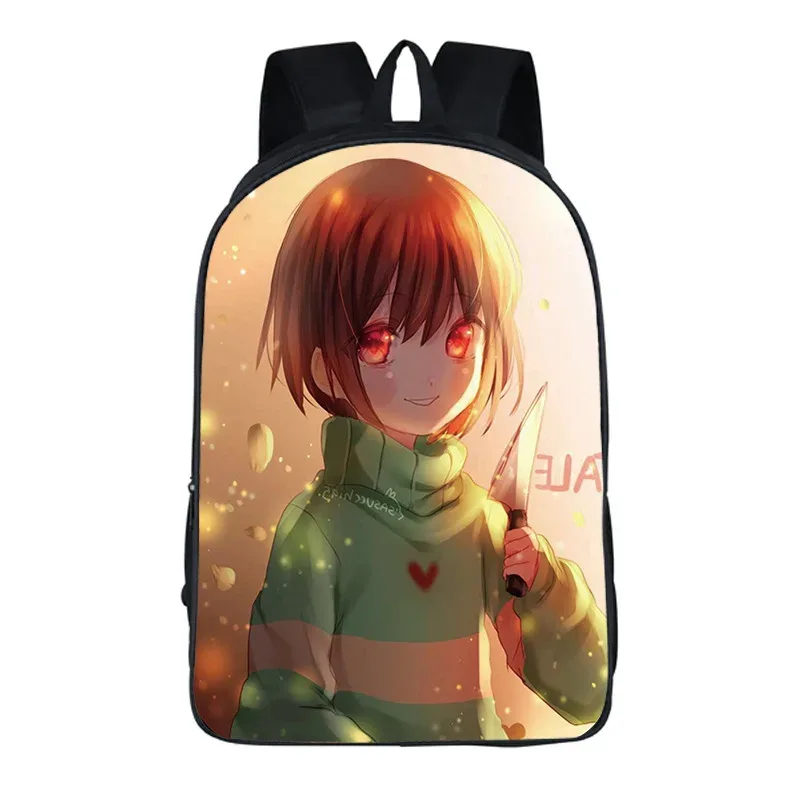 undertale dessin animé sac à dos sac d'école 40 cm/15.7 pouces sac à dos livre sacs ordinateur sac à dos pour garçon fille meilleur cadeau