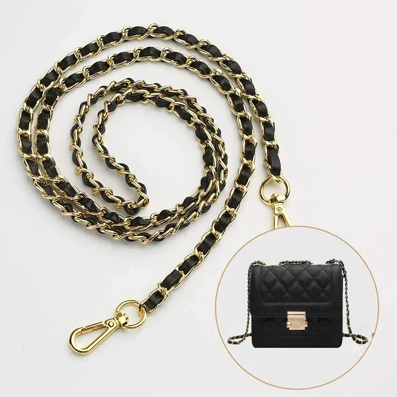 Pièces de sac : Chaînes de remplacement en cuir pour sacs à main, bandoulières, chaînes de sac à bandoulière, accessoires DIY pour sacs femme